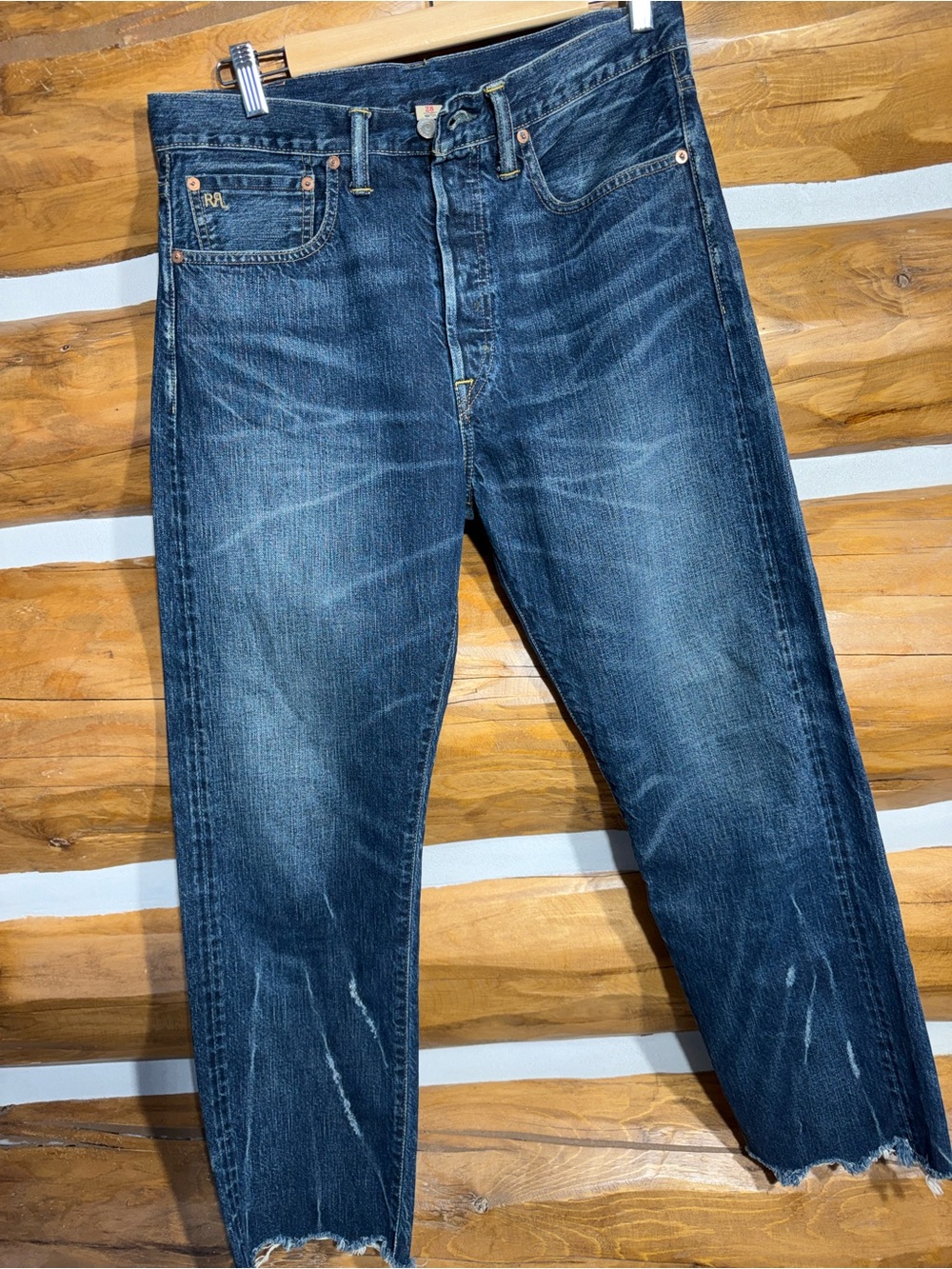Ralph Lauren Double RL Women’s Boy Fit Dark Indigo Straight leg Jeans